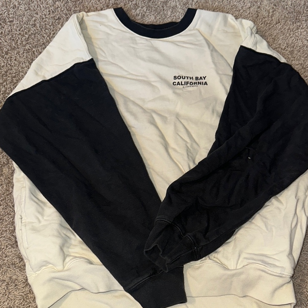 South Bay California Black and Cream Sweatshirt